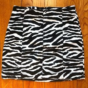 Zebra Print Skirt